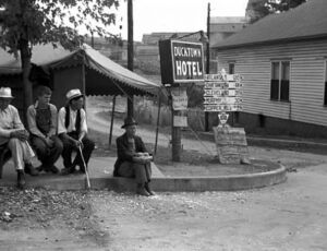 Miners on strike at ducktown